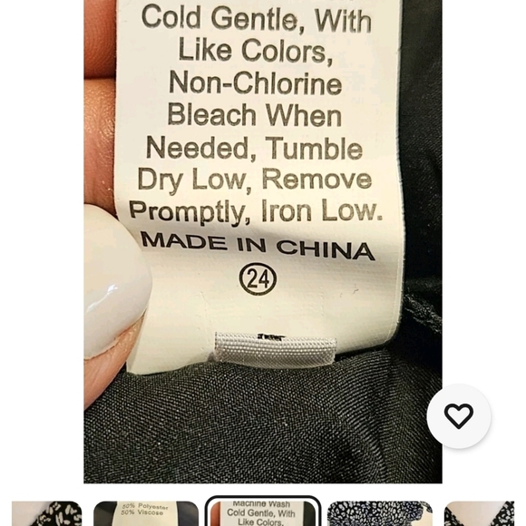 New wTags ECOWISH Midi Black Animal Print V-Neck Elastic Tie Waist S Flattering - Picture 4 of 10